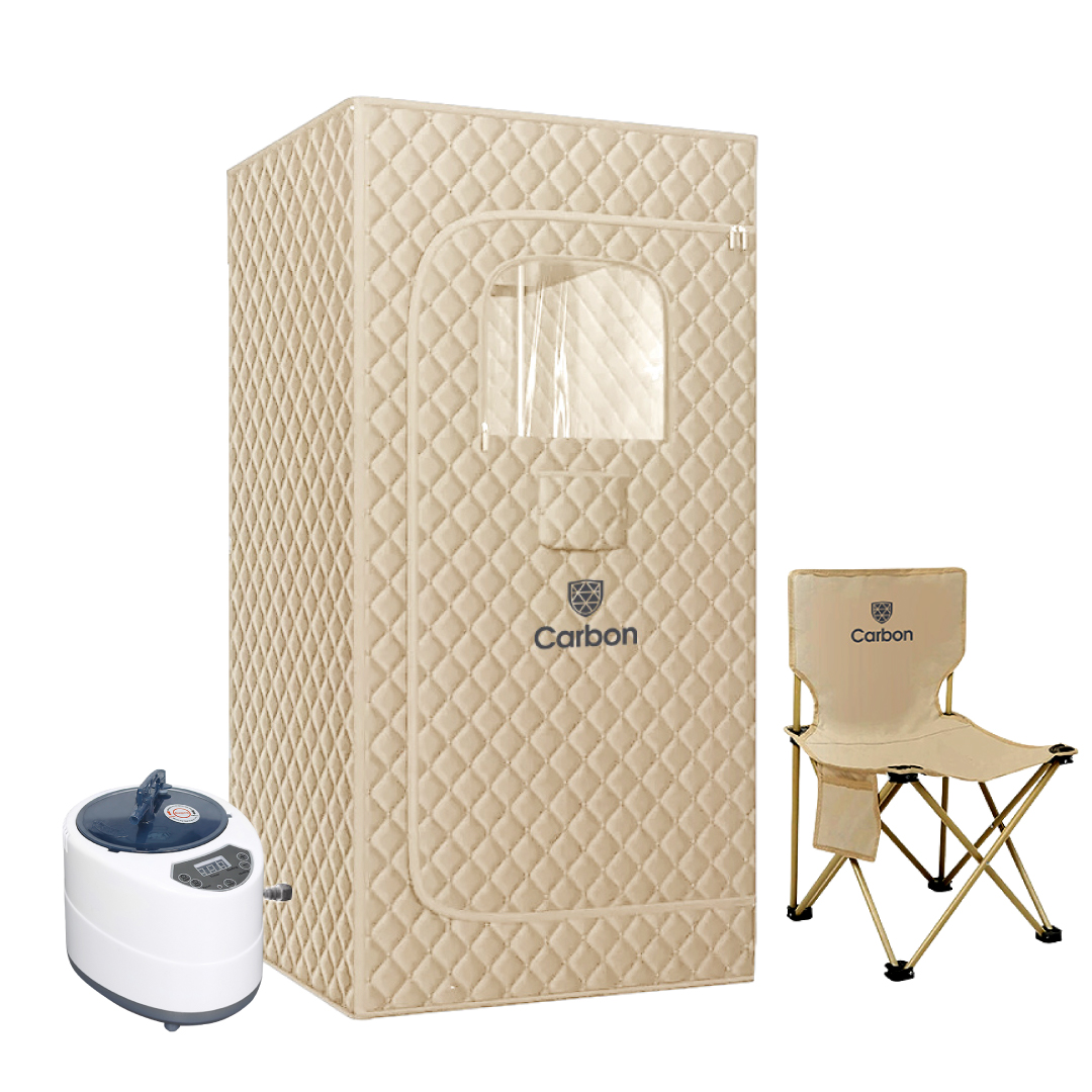 סאונה ביתית ניידת 1200W עם יחידת אדים וכיסא מתקפל – תמונה 6