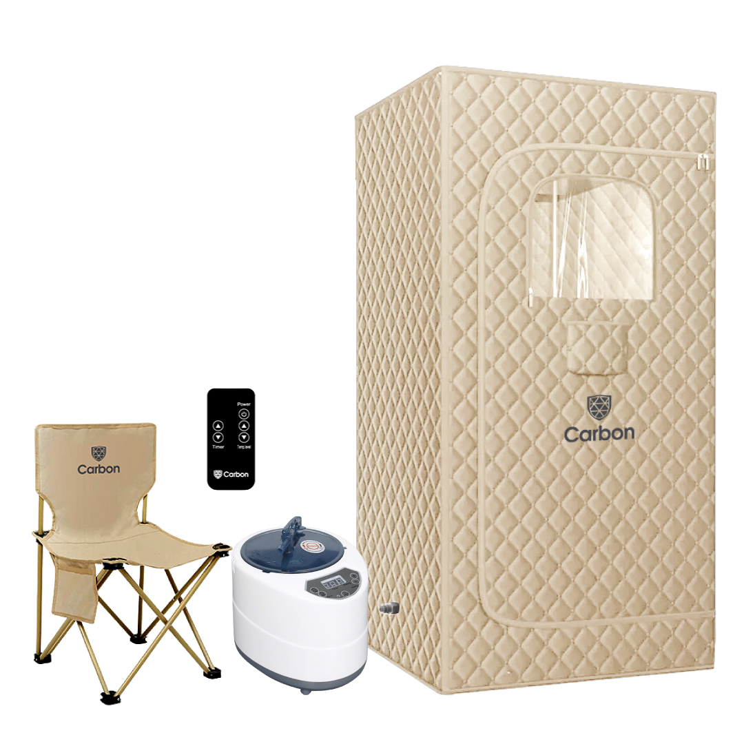סאונה ביתית ניידת 1200W עם יחידת אדים וכיסא מתקפל