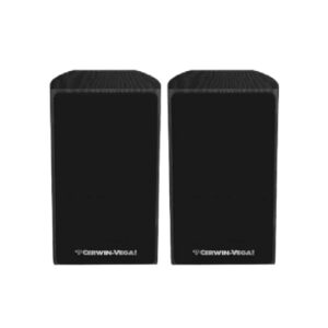 זוג רמקולים מדפיים, 2WAY וופר "4, צבע שחור